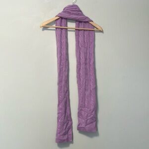 Ann Taylor 100% cashmere Lavender Cable Knit Scarf